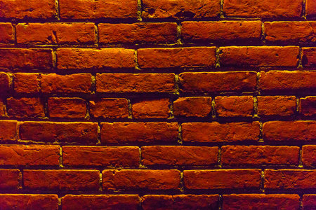 Old red brick wall textureの写真素材