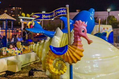 Coney Island Luna Park at night Brooklyn New Yorkのeditorial素材