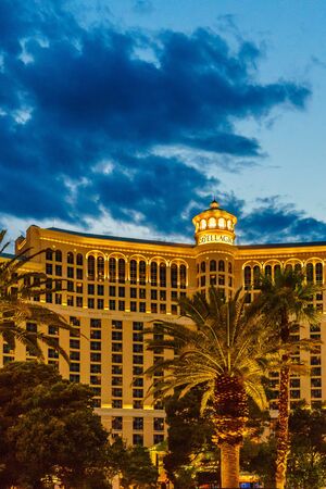 Las Vegas, USA - July, 2016 View of Las Vegas Strip at night in Nevada USA, summerのeditorial素材