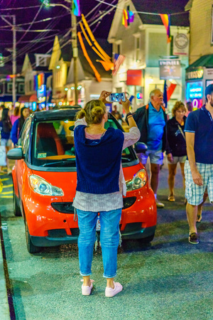 Provincetown Massachusetts USA August 2017 at the end of Cape Cod Provincetown has a large gay population of residents and tourists.のeditorial素材