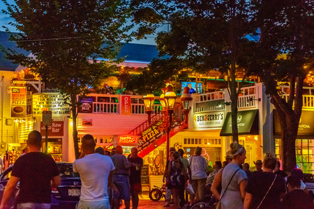 Provincetown Massachusetts August 2017 at the end of Cape Cod Provincetown has a large gay population of residents and tourists.のeditorial素材