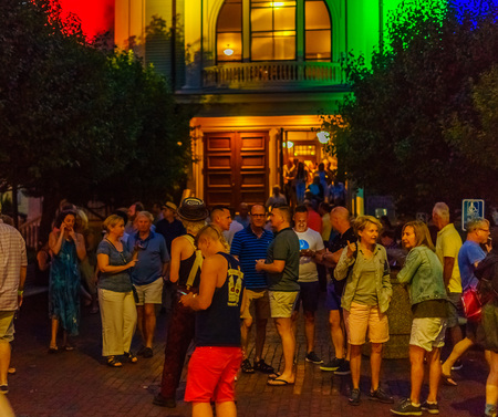 Provincetown Massachusetts August 2017 at the end of Cape Cod Provincetown has a large gay population of residents and tourists.のeditorial素材
