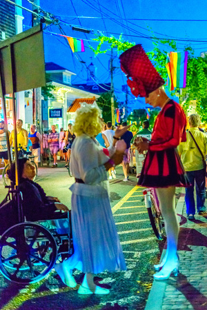 Provincetown Massachusetts August 2017 at the end of Cape Cod Provincetown has a large gay population of residents and tourists.のeditorial素材