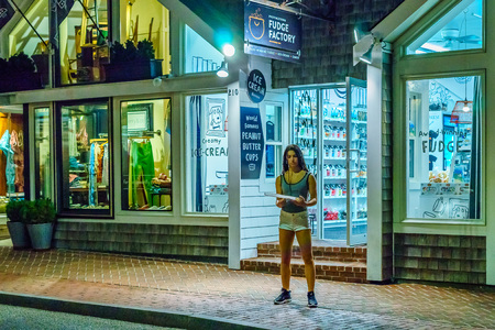 Provincetown Massachusetts August 2017 at the end of Cape Cod Provincetown has a large gay population of residents and tourists.のeditorial素材