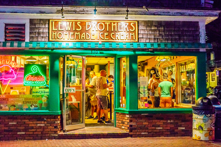 Provincetown Massachusetts August 2017 at the end of Cape Cod Provincetown has a large gay population of residents and tourists.のeditorial素材