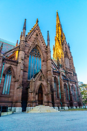 Cathedral of the Incarnation on the Sunset, Garden City, New York USの写真素材