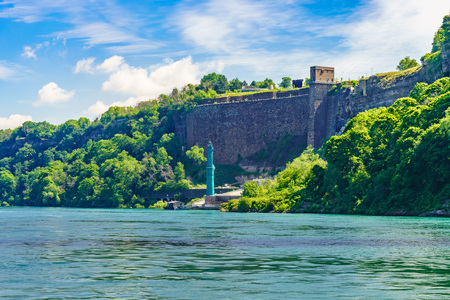 Niagara River after Niagara Falls NYの写真素材