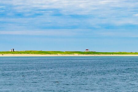 Beautiful landscape of Atlantic ocean beach Cape cod Massachusetts USの写真素材