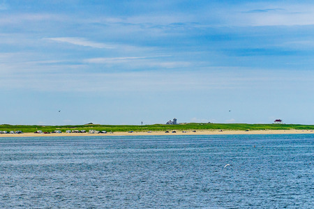 Beautiful landscape of Atlantic ocean beach Cape cod Massachusettsの写真素材