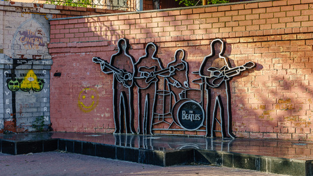 Ekaterinburg, Russia - June, 2018: Monument to The Beatlesのeditorial素材