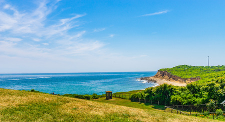 Montauk Point Lighthouse Long Island New Yorkの写真素材
