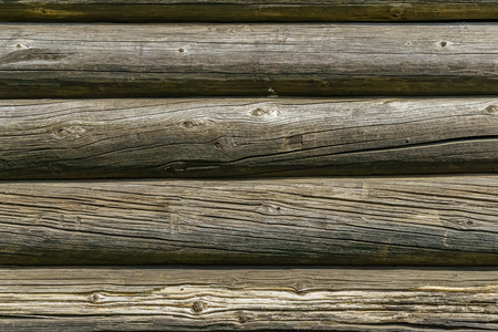 Horizontal wood background from planed logsの写真素材