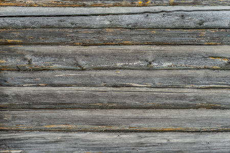 Horizontal wood background from planed logsの写真素材