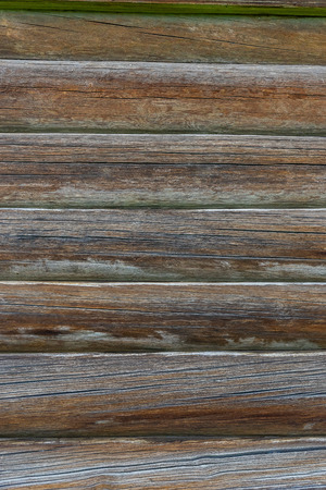 Horizontal wood background from planed logsの写真素材