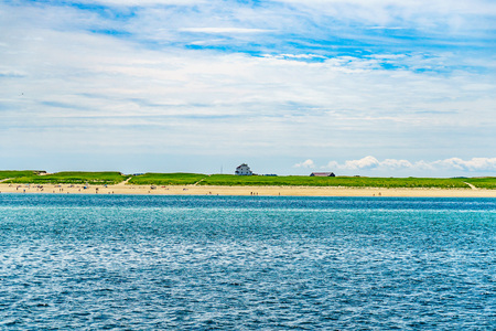 Beautiful landscape of Atlantic ocean beach Cape cod Massachusetts USの写真素材