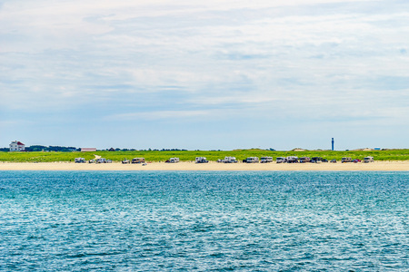 Beautiful landscape of Atlantic ocean beach Cape cod Massachusetts USの写真素材