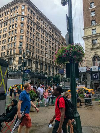 New York City, Manhattan, United States -July, 2018 streets, building and people of Manhattan.のeditorial素材