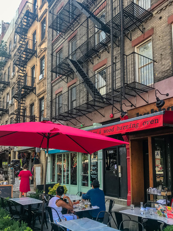 New York City, Manhattan, United States -July, 2018 streets, building and people of Manhattan.のeditorial素材