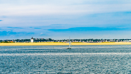 Beautiful landscape of ocean beach Cape cod Massachusetts USの写真素材