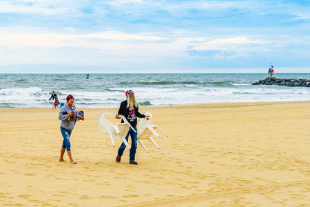 Virginia Beach Boardwalk, Virginia Beach US - September 12, 2017のeditorial素材