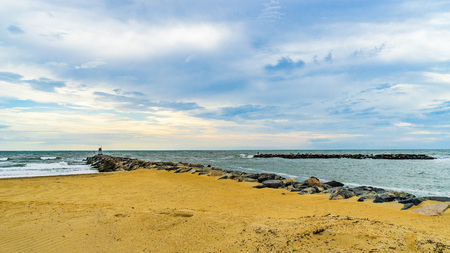 Virginia Beach Boardwalk, Virginia Beach US - September 12, 2017 Grommet Island Park.の写真素材