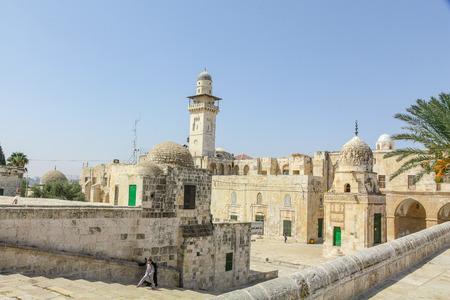 Inside wall of Temple Mount in Old City of Jerusalem. Israelの写真素材