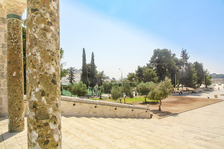 Inside wall of Temple Mount in Old City of Jerusalem. Israelの写真素材