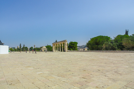 Inside wall of Temple Mount in Old City of Jerusalem. Israelの写真素材
