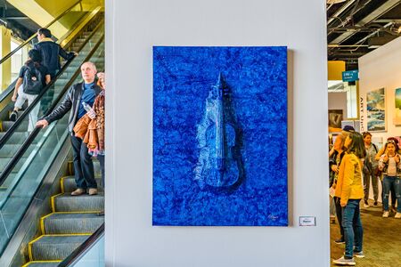 New York City, Manhattan, United States - April 7, 2019 Artexpo New York, modern and contemporary art show, Pier 90 NYCのeditorial素材