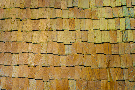 Exterior wall stone plates siding background textures.の写真素材