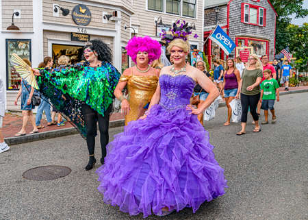 Provincetown Massachusetts USA August 21, 2019 at the end of Cape Cod Provincetown has a large gay population of residents and tourists.のeditorial素材
