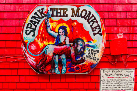 Provincetown Massachusetts USA August 21, 2019 at the end of Cape Cod Provincetown has a large gay population of residents and tourists.のeditorial素材