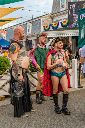 Provincetown Massachusetts USA August 21, 2019 at the end of Cape Cod Provincetown has a large gay population of residents and tourists.のeditorial素材