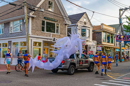Provincetown Massachusetts USA August 21, 2019 at the end of Cape Cod Provincetown has a large gay population of residents and tourists.のeditorial素材