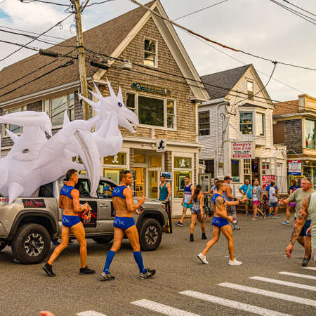 Provincetown Massachusetts USA August 21, 2019 at the end of Cape Cod Provincetown has a large gay population of residents and tourists.のeditorial素材