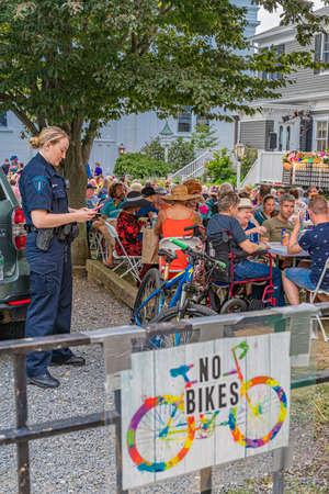 Provincetown Massachusetts USA August 21, 2019 at the end of Cape Cod Provincetown has a large gay population of residents and tourists.のeditorial素材