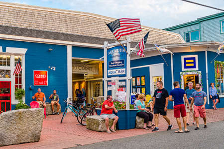 Provincetown Massachusetts USA August 21, 2019 at the end of Cape Cod Provincetown has a large gay population of residents and tourists.のeditorial素材