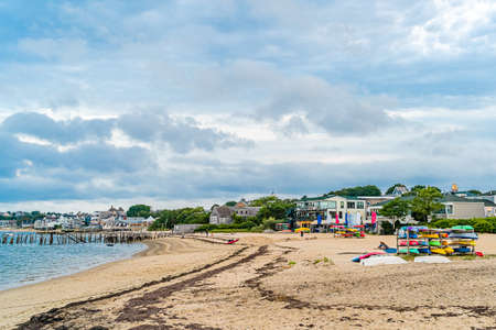 Provincetown Massachusetts USA August 21, 2019 at the end of Cape Cod Provincetown has a large gay population of residents and tourists.のeditorial素材