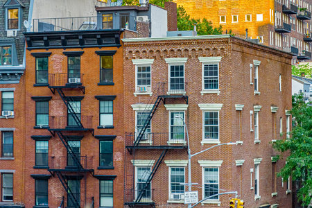 Manhattan, New York, USA - August 29, 2019: High Line Park in Manhattan. View of the surrounding...