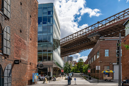Brooklyn, New York, USA - September 13, 2019: Brooklyn Historical Society DUMBO New York Cityのeditorial素材