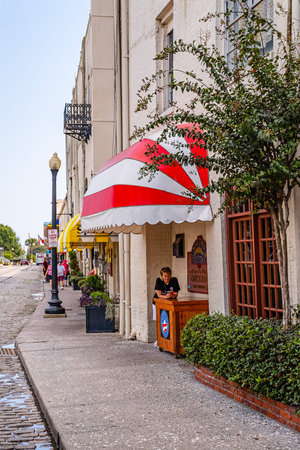 Savannah, Georgia USA - September 10 2019: Beautiful streets and homes in downtown Savannah, Georgia, USAのeditorial素材