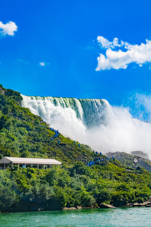 View on the Bridal Veil Falls of the Niagara Falls and Crows Nest. Niagara Falls, New York, USA High quality photoの写真素材
