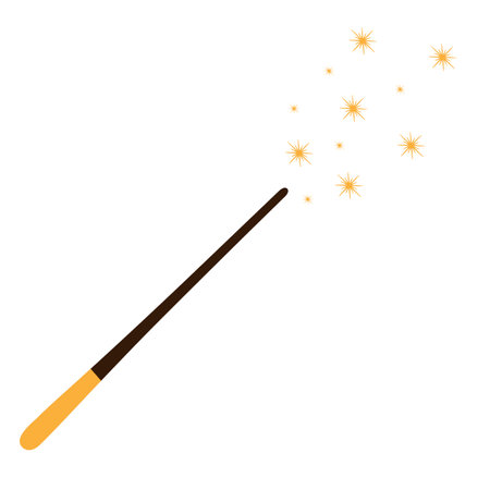 Magic wand for witchcraft. Vector illustration.のイラスト素材