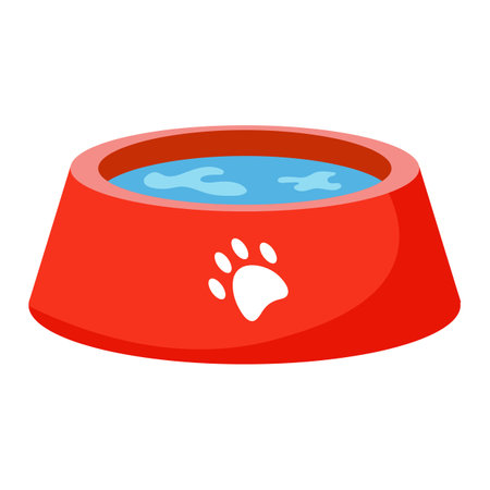 Water bowl for pets. vector illustration.のイラスト素材