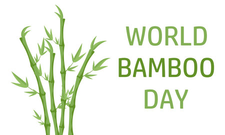 World bamboo day september 18. Vector illustration.のイラスト素材