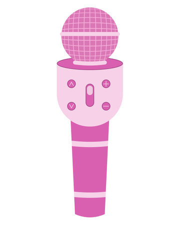 Microphone karaoke. Toy for children. Vector illustration.のイラスト素材
