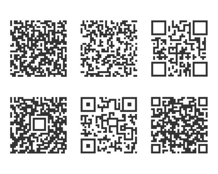 Collection of qr codes. Vector.のイラスト素材