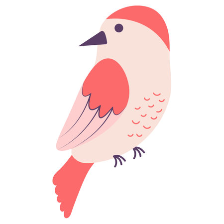 A colorful spring bird. Vector illustration.のイラスト素材