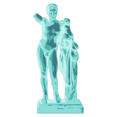 Greek Ancient sculpture of man.のイラスト素材