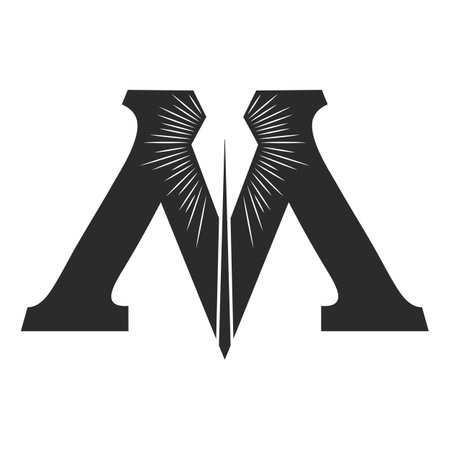 Letter M logo. Vector illustrationのイラスト素材